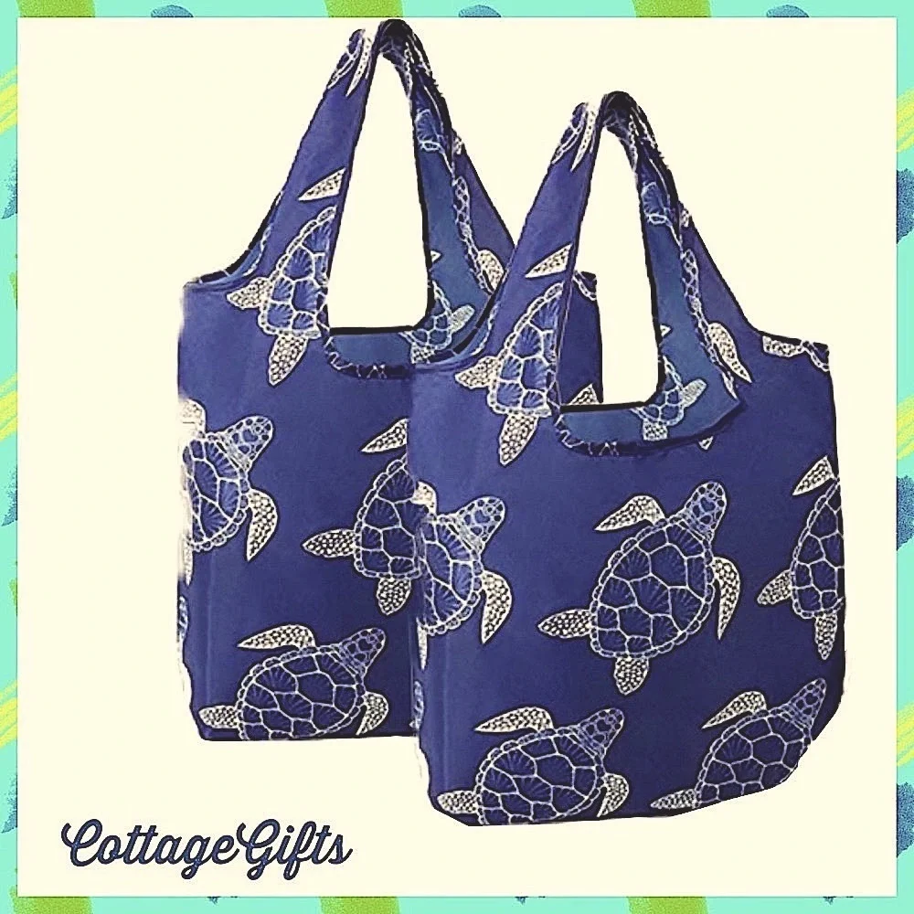 NEW 2PK Large Reuseable Totes/Grocery Bags - Picture 1 of 4